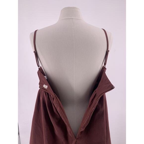 ASTR The Label Bustier Bubble Hem Mini Dress in Merlot L - Picture 9 of 13